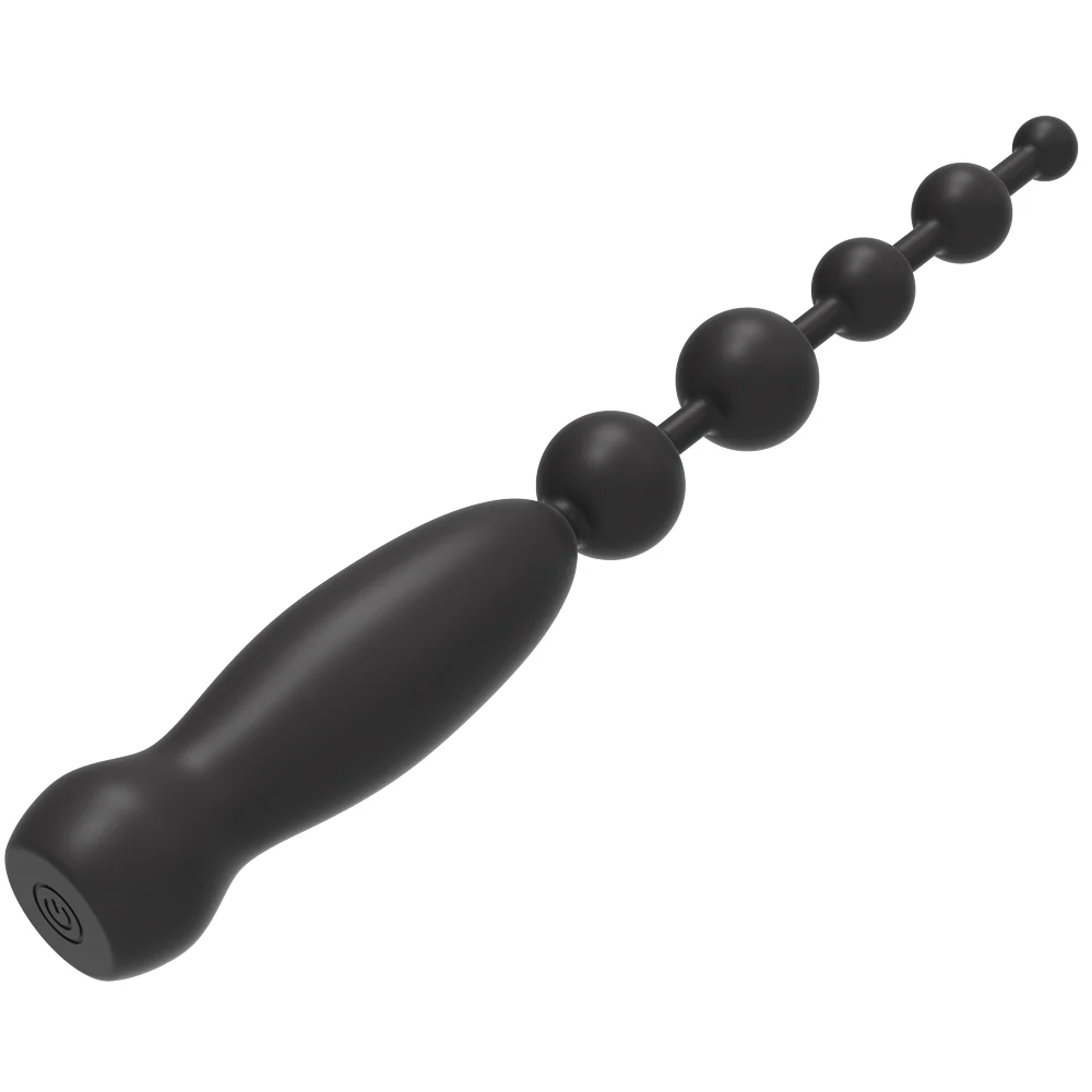Sexyland Bauble Vibrating Silicone Anal Beads With Handle - Image 3