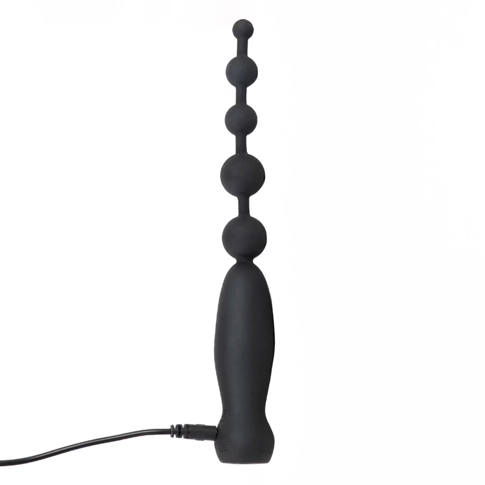 Sexyland Bauble Vibrating Silicone Anal Beads With Handle - Image 4