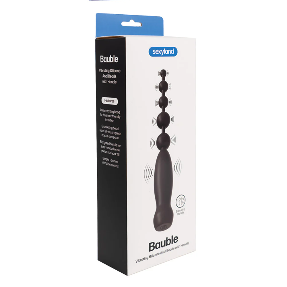 Sexyland Bauble Vibrating Silicone Anal Beads With Handle - Image 5