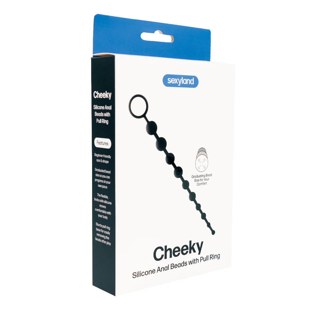 Sexyland Cheeky Silicone Anal Beads With Pull Ring - Image 4