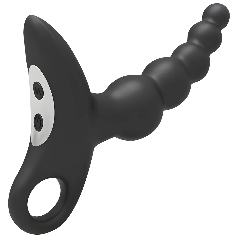 Sexyland Sabre Vibrating Silicone Anal Beads Probe With Handle