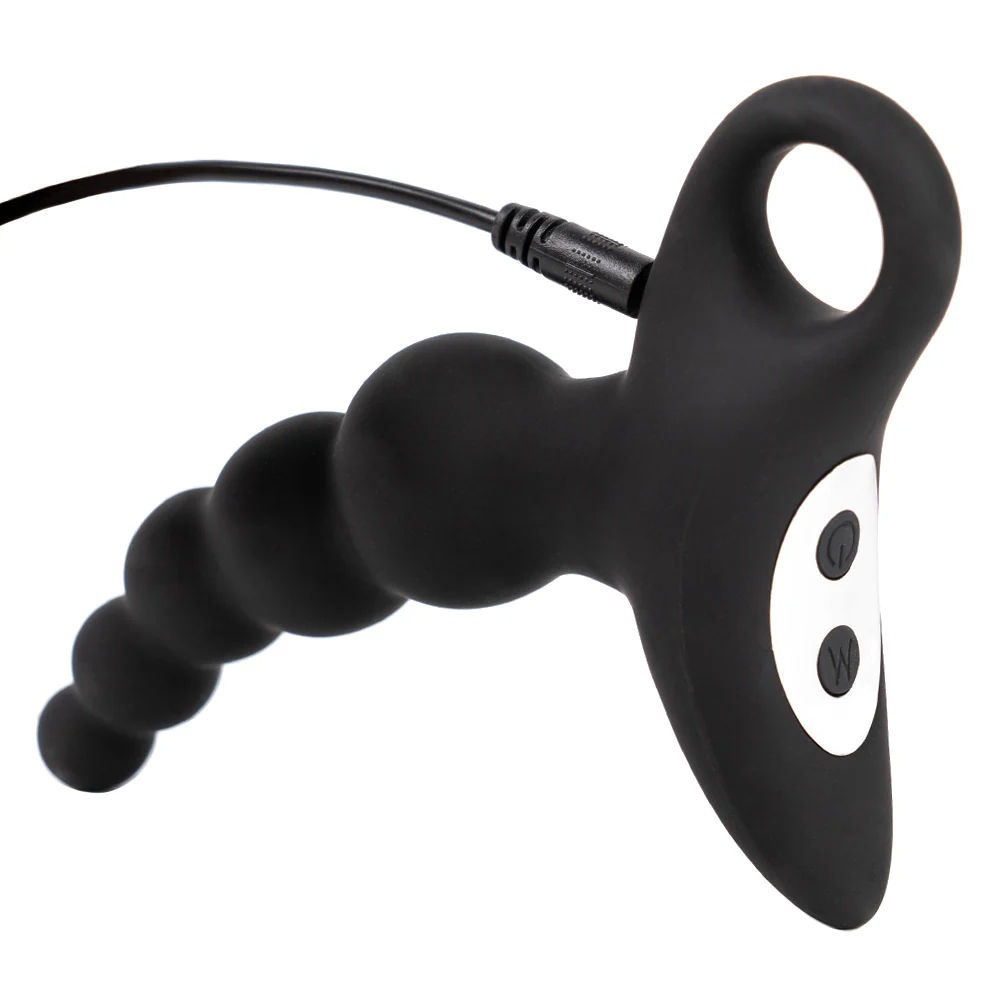 Sexyland Sabre Vibrating Silicone Anal Beads Probe With Handle - Image 6
