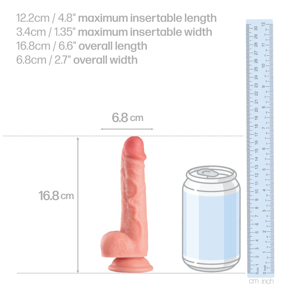 Sexyland The New Recruit Realistic 6.5" Slim Dildo With Balls - Image 6