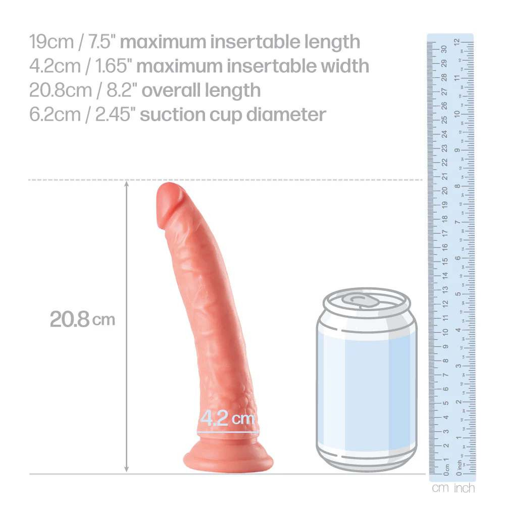 Sexyland The Sidekick Realistic 8.25" Curved Dildo With Suction Cup - Image 7