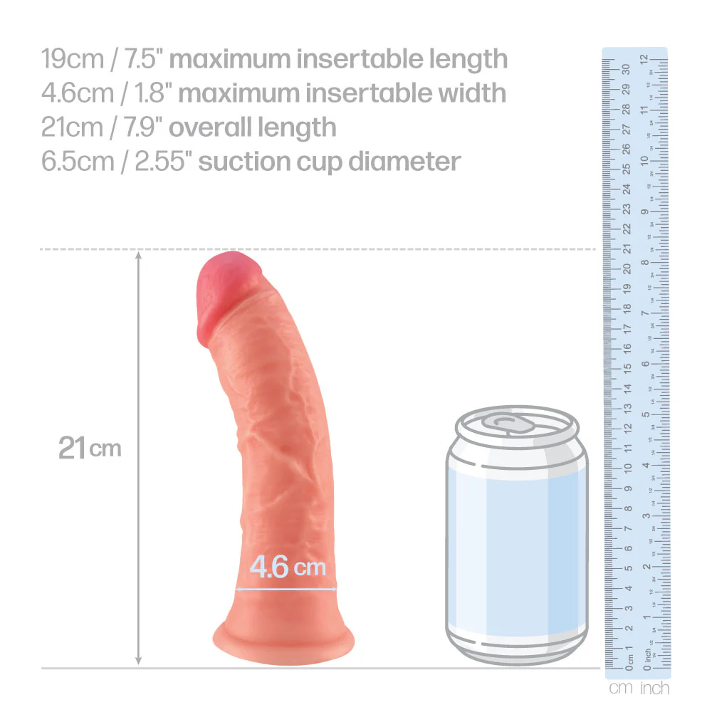 Sexyland The Warrior Realistic 8" Thick Curved Dildo With Suction Cup - Image 6
