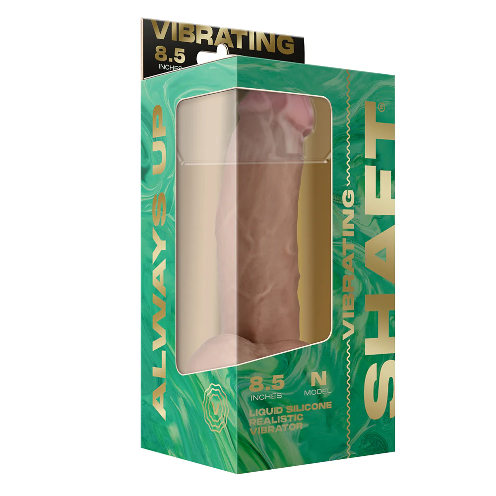 Shaft Flexiskin Realistic 8.5" Vibrating Remote Control Dildo With Balls - Image 5