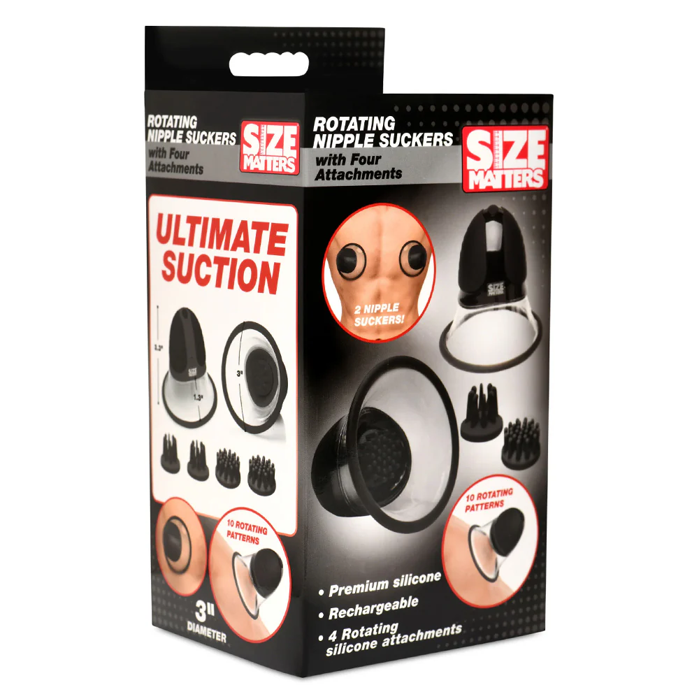 Size Matters Rotating Nipple Suckers With Attachments - Image 3