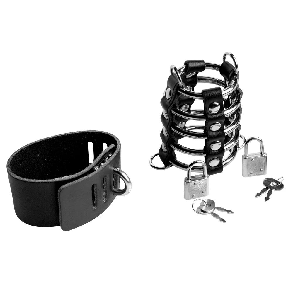 Strict - 5 Ring Chastity Device With Cock & Ball Strap - Image 2