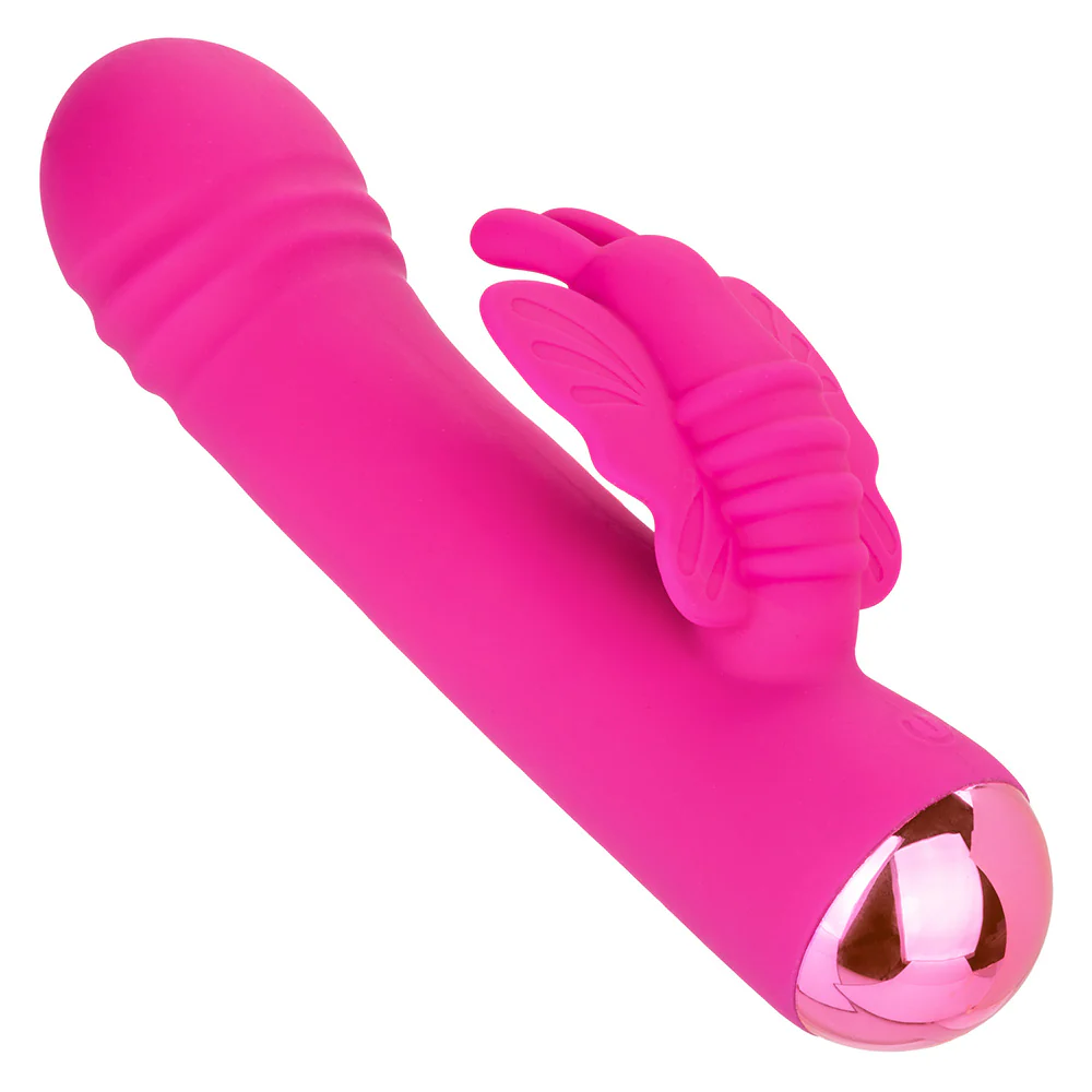 Thicc Chubby Rotating Butterfly Liquid Silicone Rabbit Vibrator - Image 3