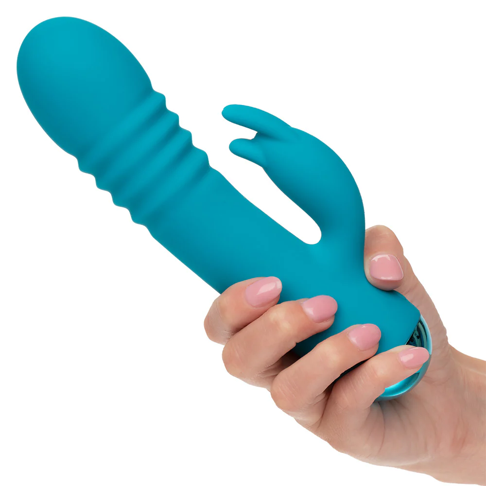 Thicc Chubby Thrusting Tickler Liquid Silicone Rabbit Vibrator - Image 5