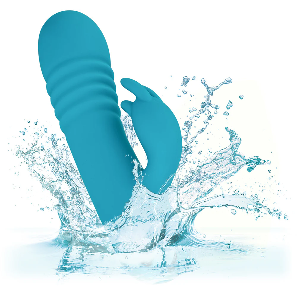 Thicc Chubby Thrusting Tickler Liquid Silicone Rabbit Vibrator - Image 6