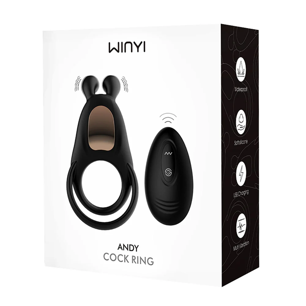 Winyi Andy Remote Control Vibrating Cock & Ball Ring - Image 8