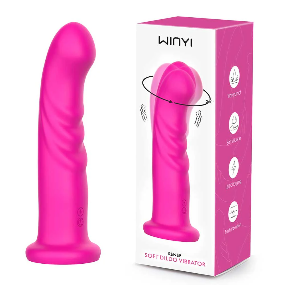 Winyi Renee Rotating Soft Liquid Silicone Dildo Vibrator - Image 9