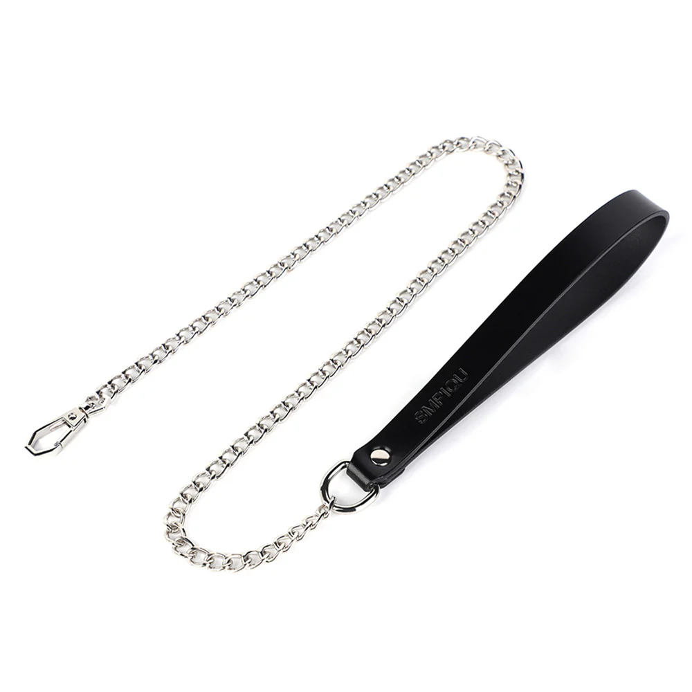 ZYL Genuine Leather & Chain Leash - Image 3