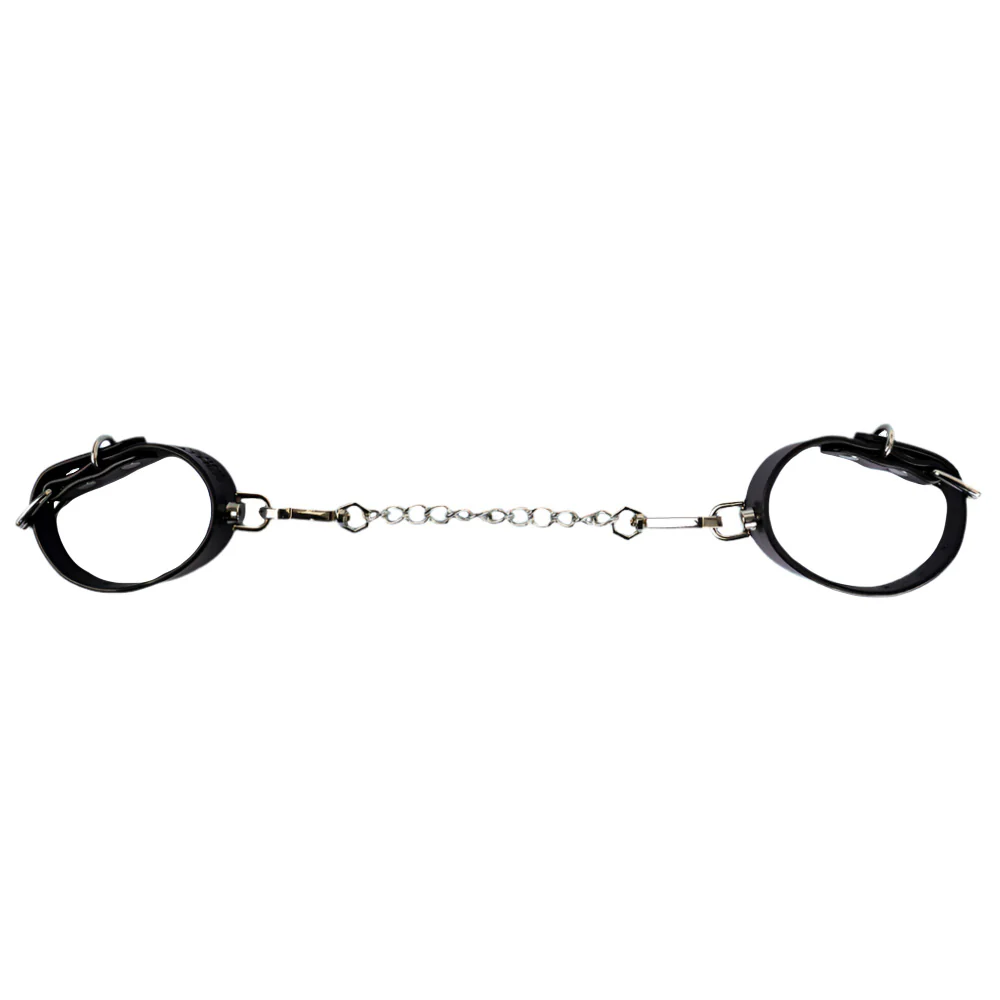 ZYL Genuine Leather D-Ring Petite Wrist Cuffs - Image 4