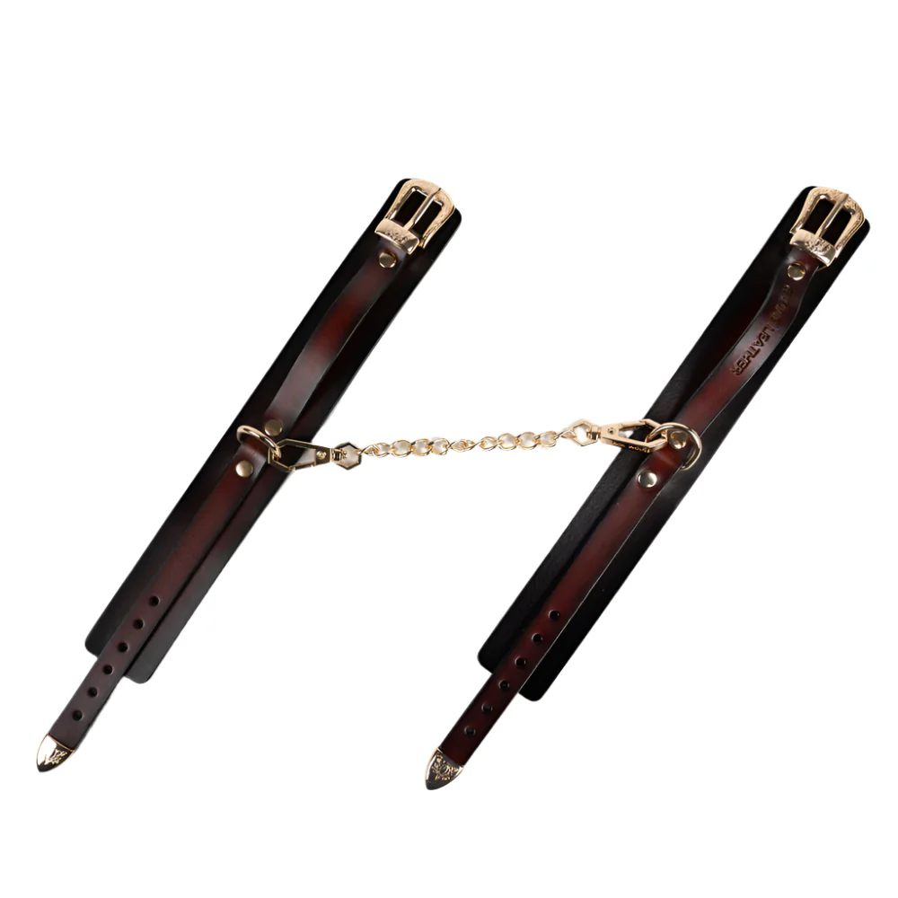ZYL Genuine Leather Western Buckle Wrist Cuffs - Image 4